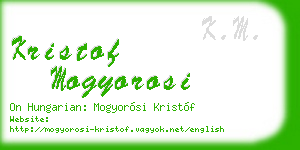kristof mogyorosi business card