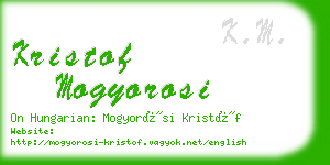 kristof mogyorosi business card